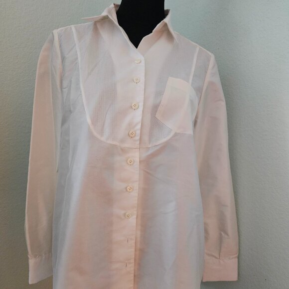 WHITE TUXEDO STYLE WOMENS BLOUSE